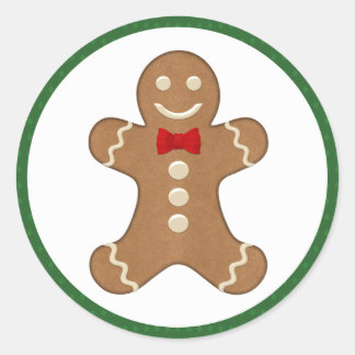 Gingerbread Man Cookie Holiday Stickers