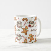 Gingerbread man cookie Hot Chocolate Holiday gift  Kaffeetasse (VorderseiteRechts)