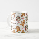 Gingerbread man cookie Hot Chocolate Holiday gift  Kaffeetasse (Vorderseite Links)