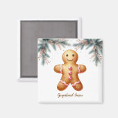 Gingerbread Man Cookie Lover Saison Magnet (Vorderseite/Rückseite)