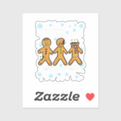 Gingerbread Man Cookie Mein Hintern Hurts Funny Ch Aufkleber (Blatt)