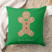Gingerbread Man Cookie mit Individuelle Name Kissen (Decke)