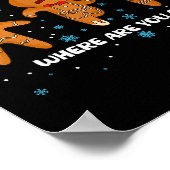 Gingerbread Man Cookie My Butt Hurts Funny Christm Poster (Ecke)