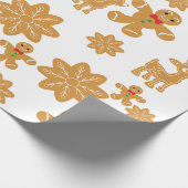 Gingerbread Man Cookie Pattern Weihnachten Geschenkpapier (Ecke)