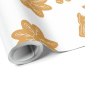 Gingerbread Man Cookie Pattern Weihnachten Geschenkpapier (Rolleneckpunkt)