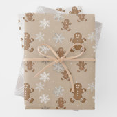 Gingerbread Man Cookie Snowflake Holiday Baking Geschenkpapier Set (Beispiel)