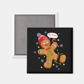 Gingerbread Man Cookie Ugly Sweater Oh Snap Christ Magnet (Vorderseite/Rückseite)