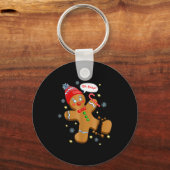Gingerbread Man Cookie Ugly Sweater Oh Snap Christ Schlüsselanhänger (Vorderseite)