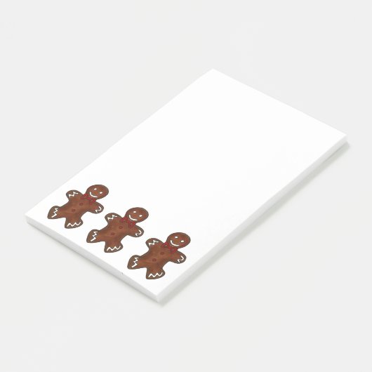 Gingerbread Man Cookie Weihnachten Post-its Post-it Klebezettel (angewinkelt)