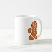 Gingerbread Man Cookie Weihnachtsfeiertag Cartoon Kaffeetasse (VorderseiteRechts)