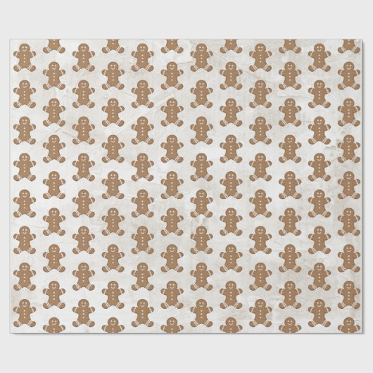 Gingerbread Man Cookie Weihnachtsgebäck Geschenkpapier (Flach)