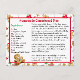 Gingerbread Man Cookie Weihnachtsrezept Postkarte