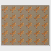 Gingerbread Man Cookies Cute Christmas Geschenkpapier (Flach)