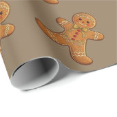 Gingerbread Man Cookies Cute Christmas Geschenkpapier (Rolleneckpunkt)