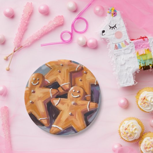 Gingerbread Man Cookies | Frohe Weihnachten Pappteller (Party)