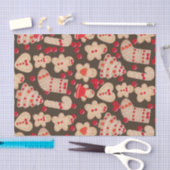 Gingerbread Man Cookies Holiday Cookies Fun Party Seidenpapier (Handwerk)