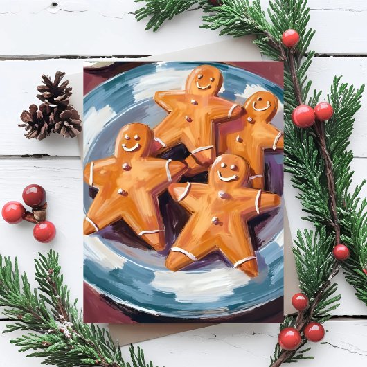 Gingerbread Man Cookies | Merry Christmas Feiertagskarte
