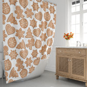 Gingerbread Man Cookies Niedlich Whimsical Weihnac Duschvorhang