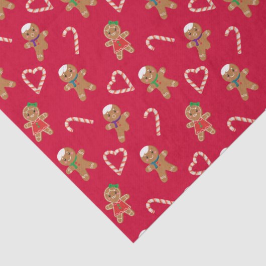 Gingerbread Man Cookies Pattern Seidenpapier (Detail)