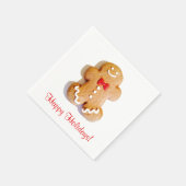 Gingerbread Man Cookies Urlaub Weihnachten Serviette (Ecke)
