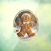 Gingerbread Man Cookies Whimsical Christmas Fensteraufkleber (Blatt 3)