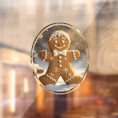Gingerbread Man Cookies Whimsical Christmas Fensteraufkleber (Blatt 2)