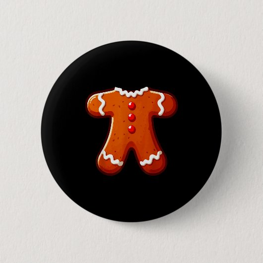 Gingerbread Man Costume Adult Kids Men Women Cooki Button (Vorderseite)