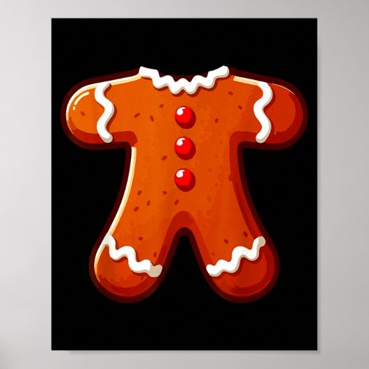 Gingerbread Man Costume Adult Kids Men Women Cooki Poster (Vorne)