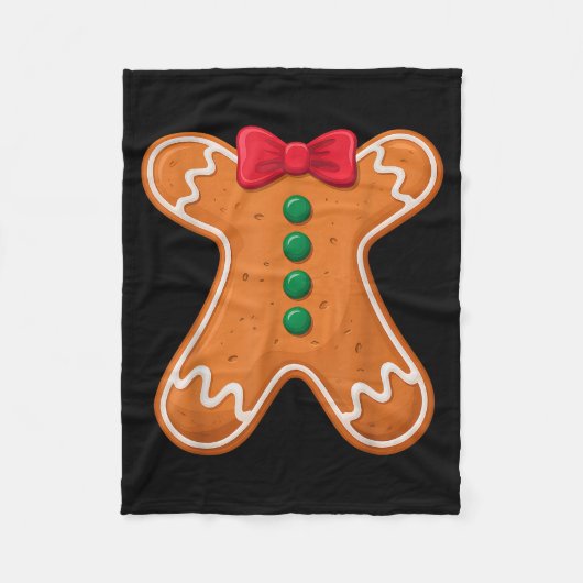 Gingerbread Man Costume Funny For Halloween Christ Fleecedecke (Vorderseite)