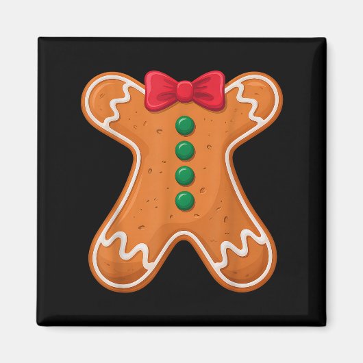 Gingerbread Man Costume Funny For Halloween Christ Magnet (Vorne)