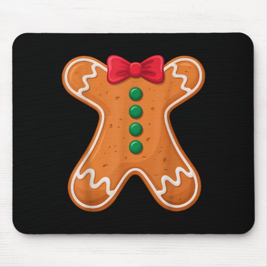Gingerbread Man Costume Funny For Halloween Christ Mousepad (Vorne)