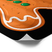 Gingerbread Man Costume Funny For Halloween Christ Poster (Ecke)