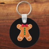 Gingerbread Man Costume Funny For Halloween Christ Schlüsselanhänger (Vorderseite)