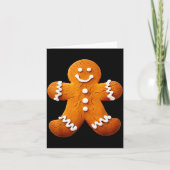 Gingerbread Man Costume Funny Halloween Christmas Karte (Vorderseite)