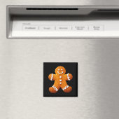 Gingerbread Man Costume Funny Halloween Christmas Magnet (In Situ (Geschirrspüler))