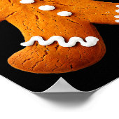 Gingerbread Man Costume Funny Halloween Christmas Poster (Ecke)