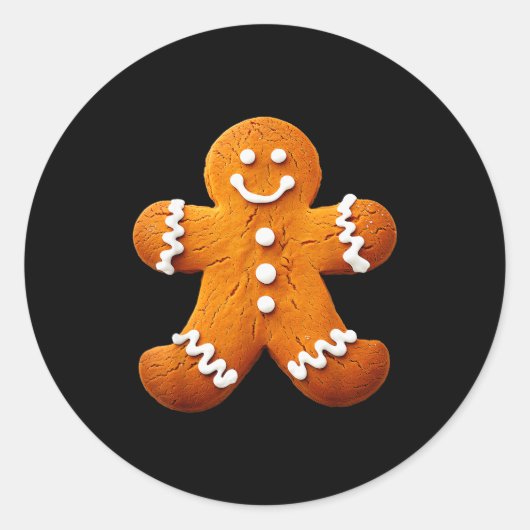 Gingerbread Man Costume Funny Halloween Christmas Runder Aufkleber (Vorderseite)