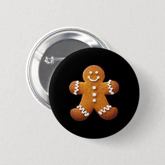 Gingerbread Man Costume Funny Halloween Weihnachte Button (Vorne & Hinten)