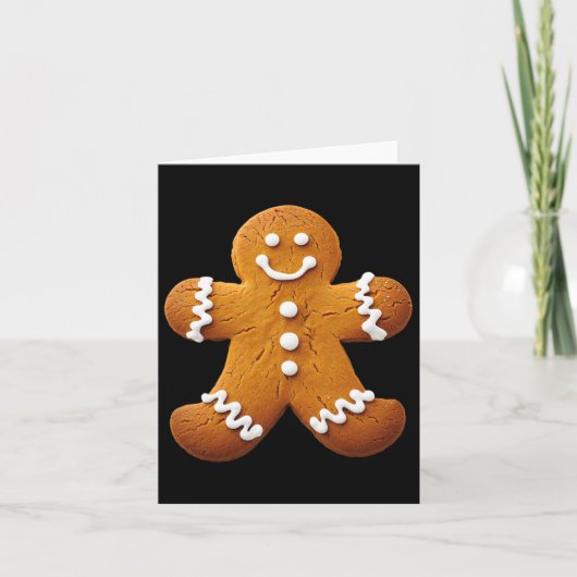 Gingerbread Man Costume Funny Halloween Weihnachte Karte (Vorderseite)