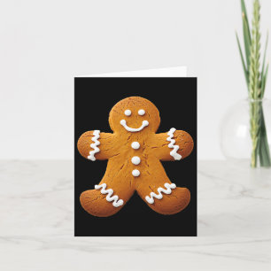 Gingerbread Man Costume Funny Halloween Weihnachte Karte
