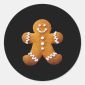Gingerbread Man Costume Funny Halloween Weihnachte Runder Aufkleber (Vorderseite)