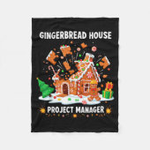 Gingerbread Man Costume, Gingerbread House Project Fleecedecke (Vorderseite)