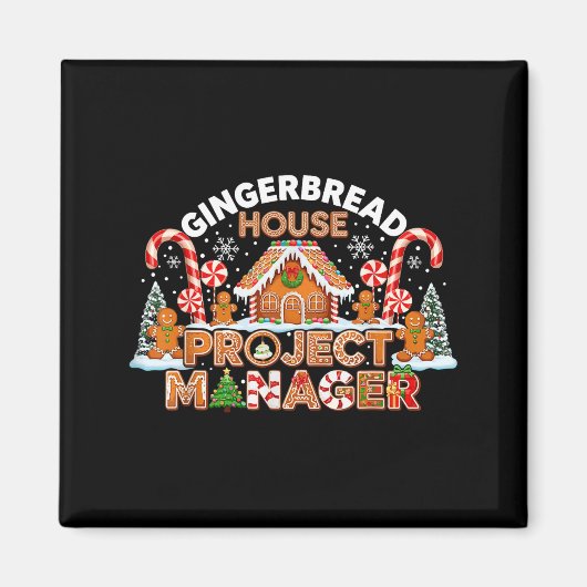 Gingerbread Man Costume, Gingerbread House Project Magnet (Vorne)