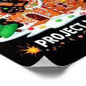 Gingerbread Man Costume, Gingerbread House Project Poster (Ecke)