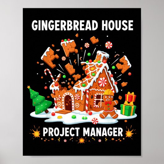 Gingerbread Man Costume, Gingerbread House Project Poster (Vorne)