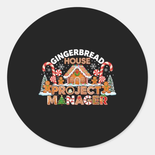 Gingerbread Man Costume, Gingerbread House Project Runder Aufkleber (Vorderseite)