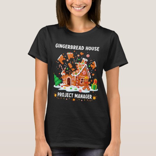 Gingerbread Man Costume, Gingerbread House Project T-Shirt (Vorderseite)