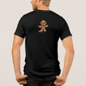 Gingerbread Man Crunch Christmas Dark T-Shirt Tri-Blend Shirt (Rückseite)