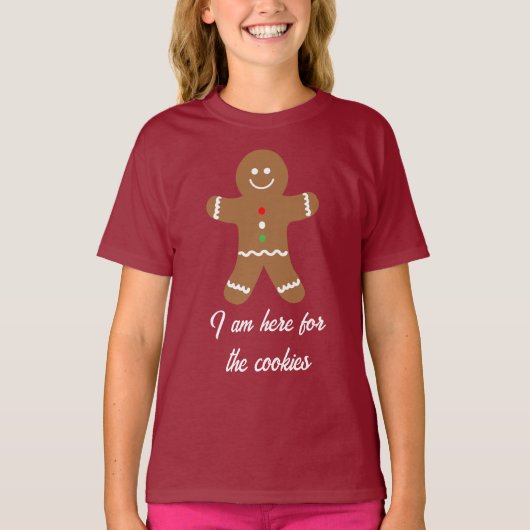 Gingerbread Man Custom Funny Christmas T-Shirt (Vorderseite)