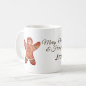Gingerbread Man Custom Holiday Tasse (Vorderseite Links)